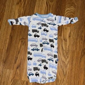 Kickee Pants Blue and Gray Sleep Sacks with Vehicle Print